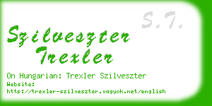 szilveszter trexler business card